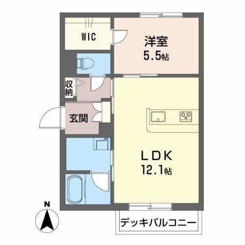 ザ・プレミアムステージア(1LDK/1階)の間取り写真
