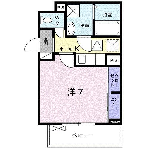 ドリーム ハイツ(1K/1階)の間取り写真