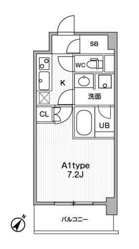 JMF RESIDENCE 町田(1K/5階)の間取り写真