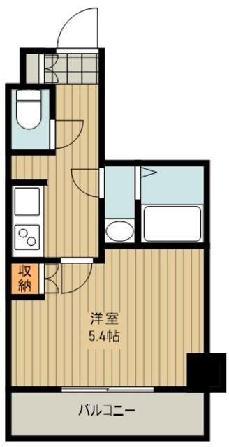 GRADO 新所沢(1K/3階)の間取り写真