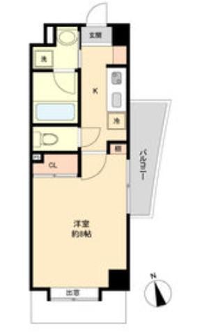 シティライフ社が丘(1K/1階)の間取り写真