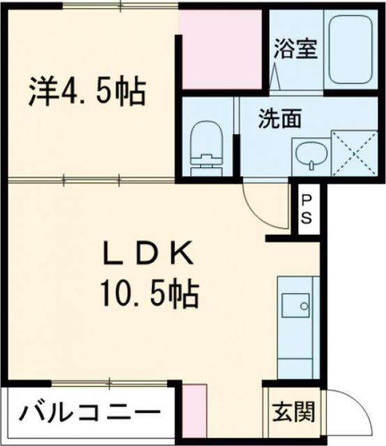 RUHE梅田(1LDK/2階)の間取り写真