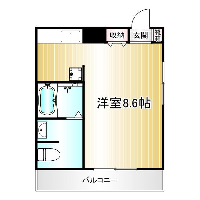 フェリーチェ西勘(ワンルーム/1階)の間取り写真