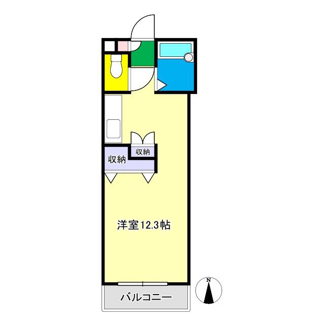 メゾンレーヴ(ワンルーム/2階)の間取り写真