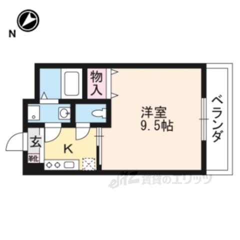 クレスト今宿(1K/2階)の間取り写真