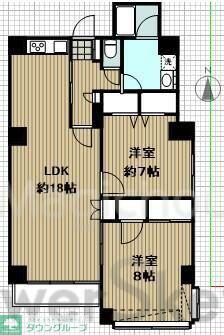 麗元江古田(2LDK/3階)の間取り写真