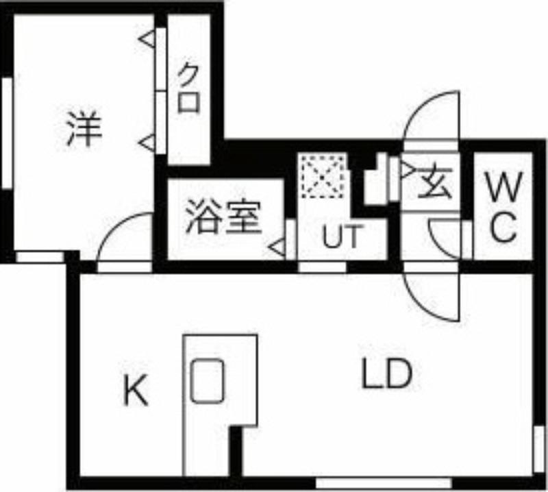 PATHOS MARUYAMA(1LDK/2階)の間取り写真
