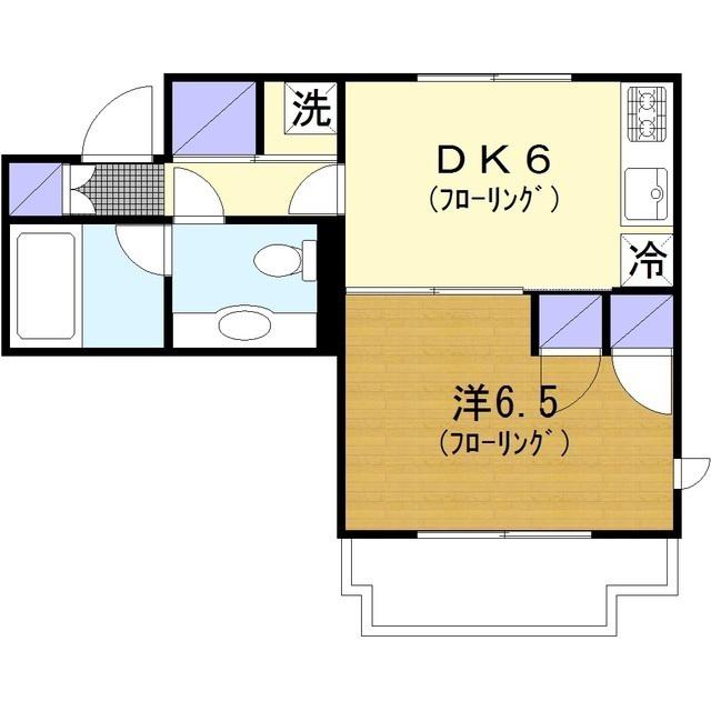 プラスコート相模が丘(1DK/3階)の間取り写真