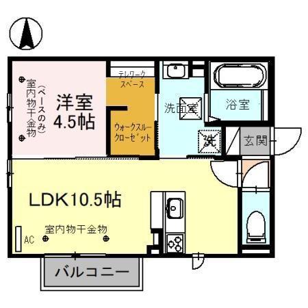 D-RESIDENCE松村I(1LDK/1階)の間取り写真