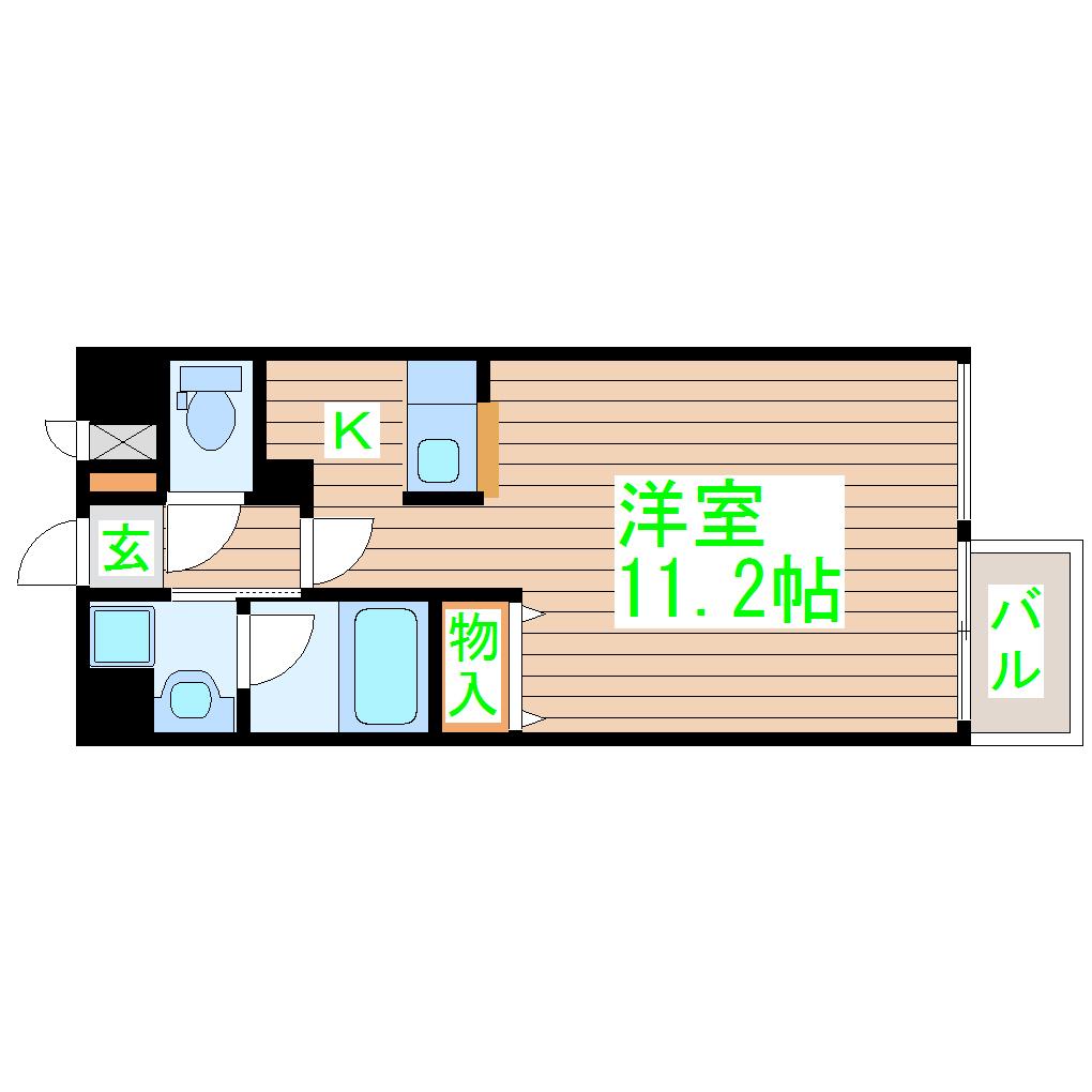 リライアンス河原町(ワンルーム/5階)の間取り写真