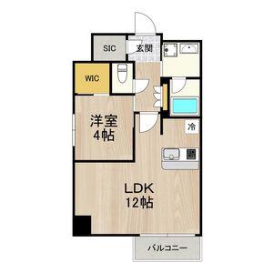 LEGALAND難波南(1LDK/9階)の間取り写真