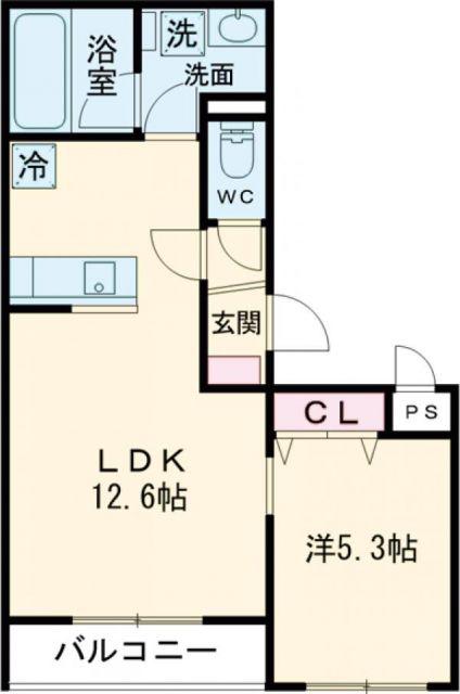 GARAGE HOUSE(1LDK/2階)の間取り写真