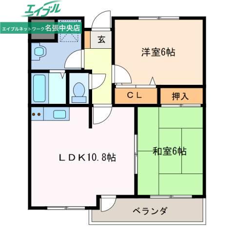 ソウルメイト(2LDK/3階)の間取り写真
