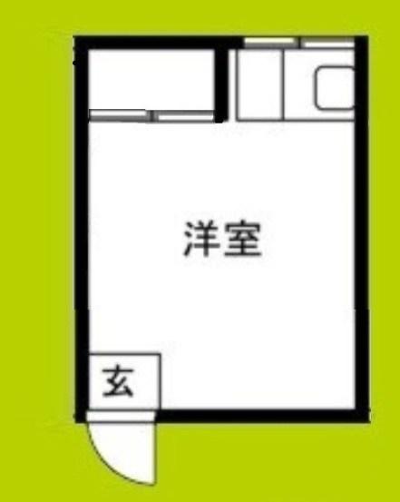 プリンスマンション(ワンルーム/3階)の間取り写真