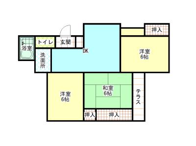 エトワール(3DK/2階)の間取り写真