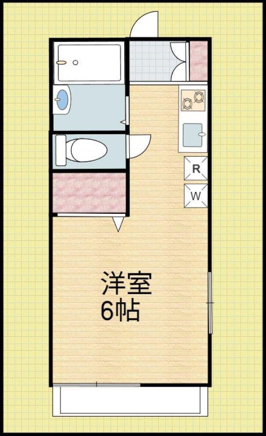 ドルチェ生田(ワンルーム/2階)の間取り写真