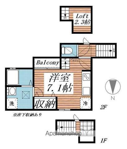 ヒルズ369(ワンルーム/2階)の間取り写真