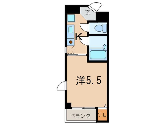 蒼光ビル(1K/3階)の間取り写真