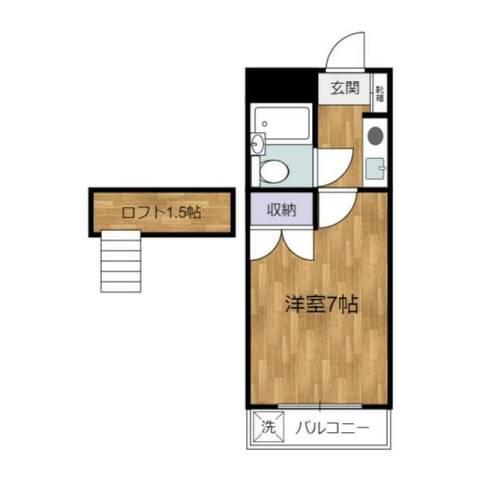 サニーライフ四谷(1K/3階)の間取り写真