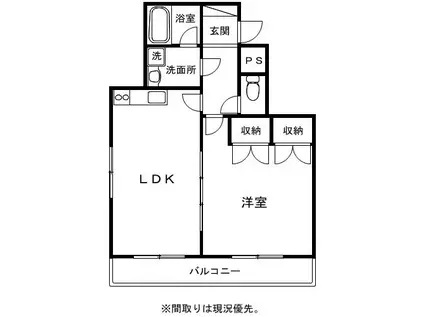 サンシャインSPOT(1LDK/1階)の間取り写真
