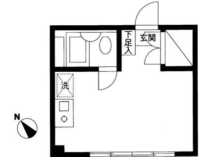 松田マンション(ワンルーム/3階)の間取り写真