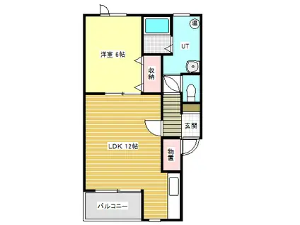 EAGLEIII(1LDK/2階)の間取り写真