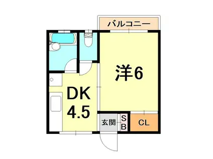 平野マンション(1DK/3階)の間取り写真