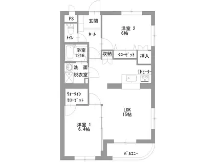 セービング日吉(2LDK/2階)の間取り写真