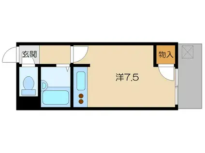 ヤングハイツ山形(1K/1階)の間取り写真