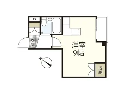 KUハウス(ワンルーム/3階)の間取り写真