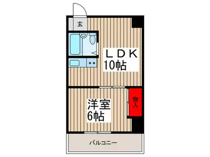 第7メゾンクレール春日部(1LDK/2階)の間取り写真