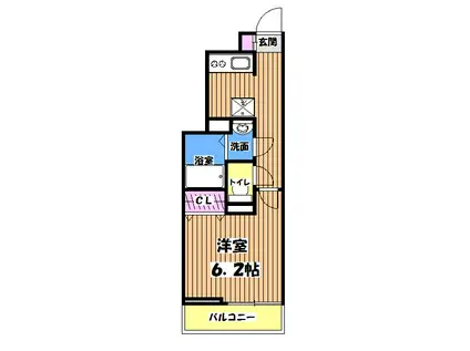 リブリ・ひふみ(1K/1階)の間取り写真