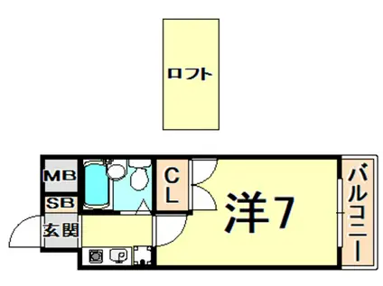 阪急神戸線 塚口駅(阪急) 徒歩14分 4階建 築31年(1K/4階)の間取り写真