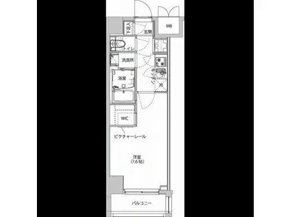 ハーモニーレジデンス東京イーストサイド(1K/5階)の間取り写真