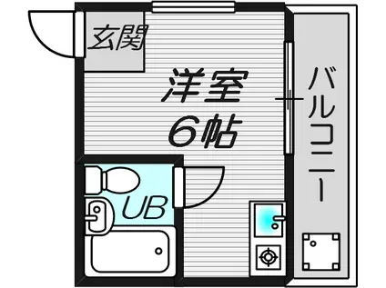 シャルマン北梅田(ワンルーム/2階)の間取り写真
