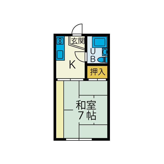 コーポ王子(1K/2階)の間取り写真