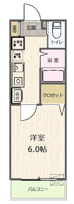 GRANADA(1K/1階)の間取り写真