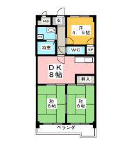 メゾンイトー(3DK/4階)の間取り写真