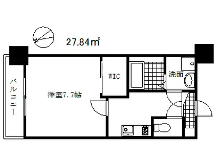 エストーネハーバーランド(1K/10階)の間取り写真