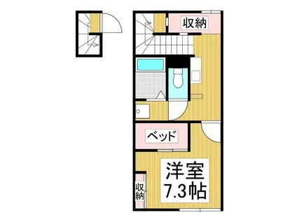 レオパレスPASTORAL(1K/2階)の間取り写真