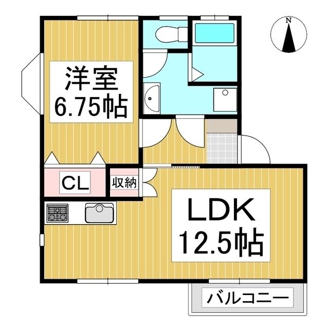 第7松本コーポ(1LDK/2階)の間取り写真