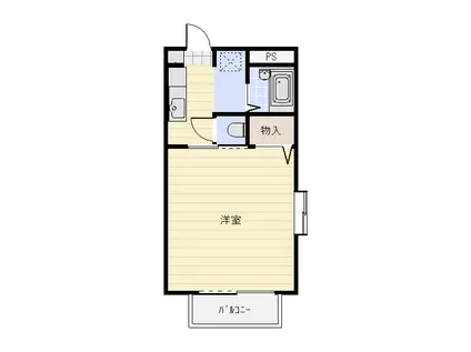 エーデルハイム(1K/2階)の間取り写真