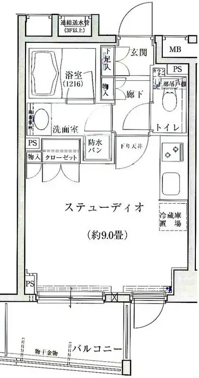 ドルフ後楽園ステーションフロント 2階階 間取り