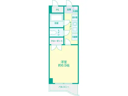 ベルメーユ滝原(1K/2階)の間取り写真