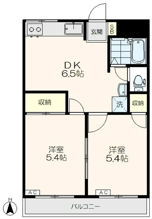 緑寿ハイツ 3階階 間取り