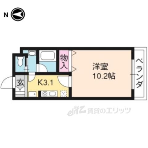 グレイス花園(1K/1階)の間取り写真