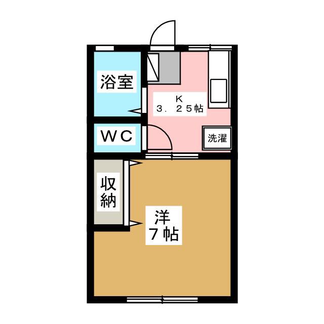 コーポI(1K/1階)の間取り写真