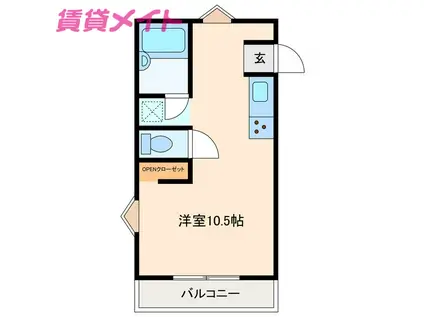 シェモア(ワンルーム/2階)の間取り写真