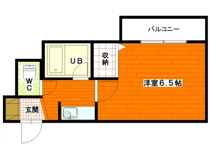 エステート20天満(1K/3階)の間取り写真
