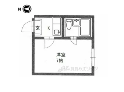 コーポ諏訪柳町(1K/4階)の間取り写真